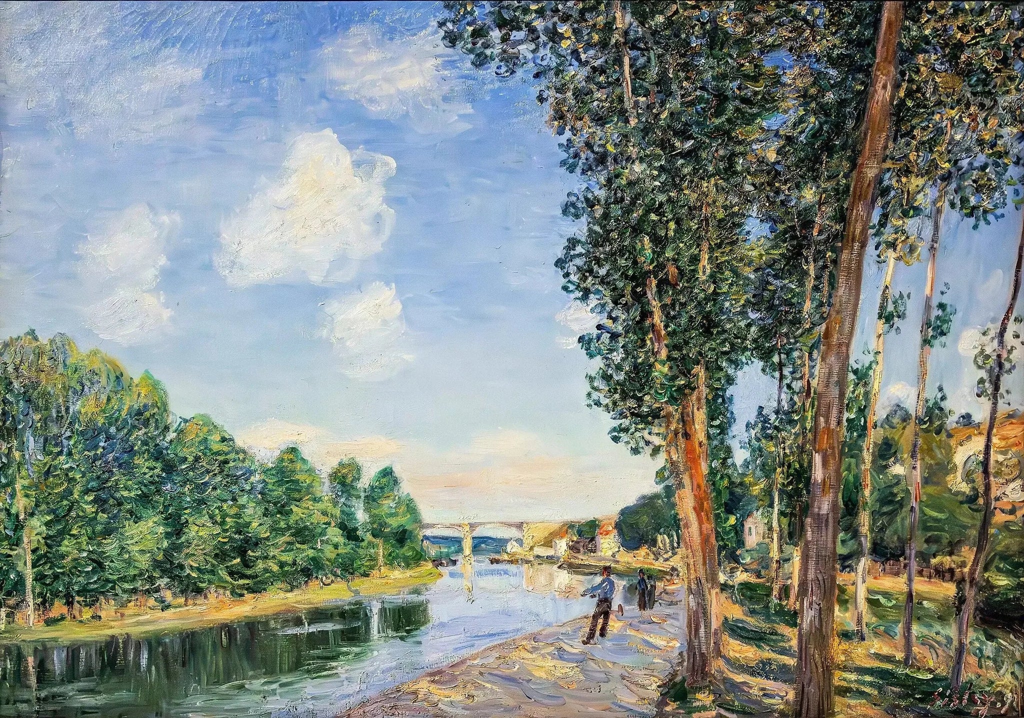 Saint-Mammès, soleil de juin - Alfred Sisley image 1 copie de tableau peinte à la main