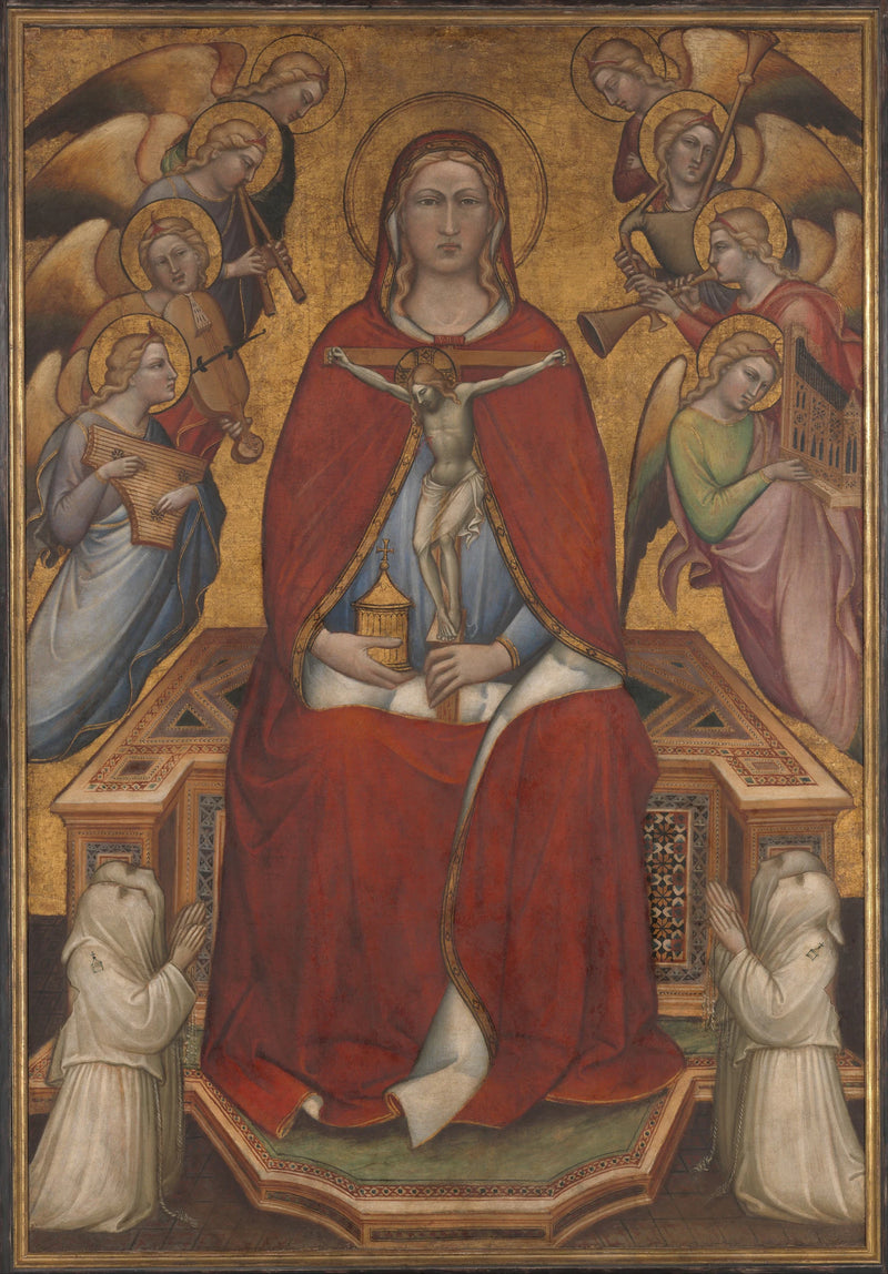 Saint Mary Magdalen Holding a Crucifix; (reverse) The Flagellation - Spinello Aretino (Spinello di Luca Spinelli)