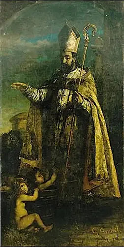سانت نيكولاس يعيد الحياة للأطفال الصغار - غوستاف كوربيه