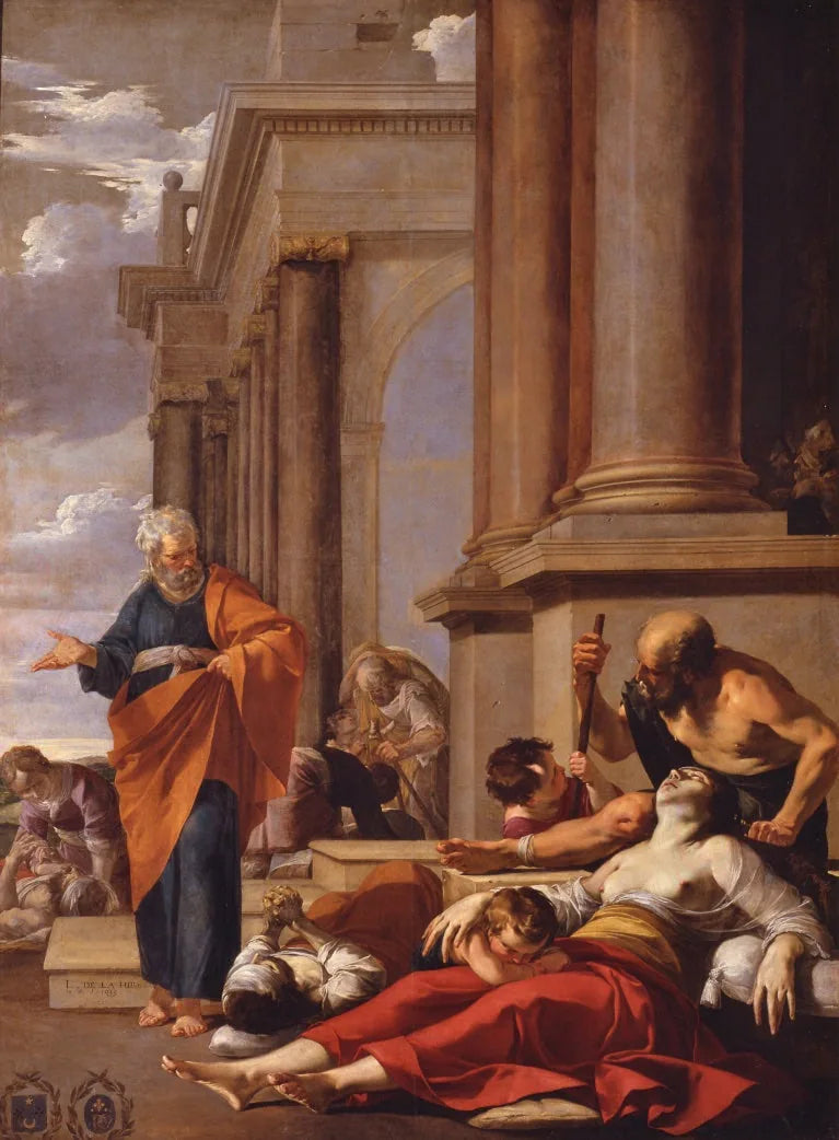 Saint Pierre guérissant les malades de son ombre - Laurent de La Hyre