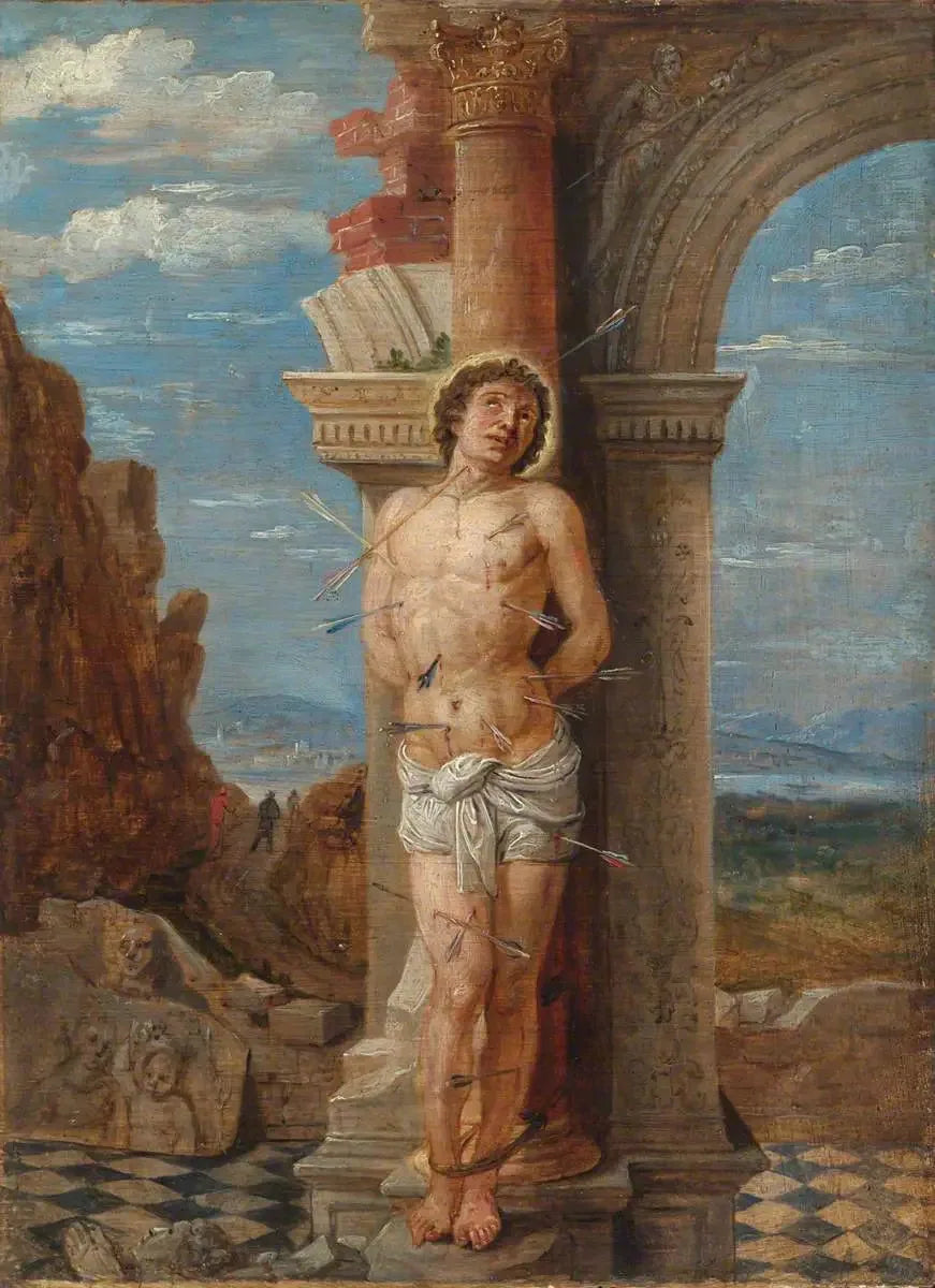 Saint Sébastien (d'après Andrea Mantegna) - David Teniers le Jeune image 1 copie de tableau peinte à la main