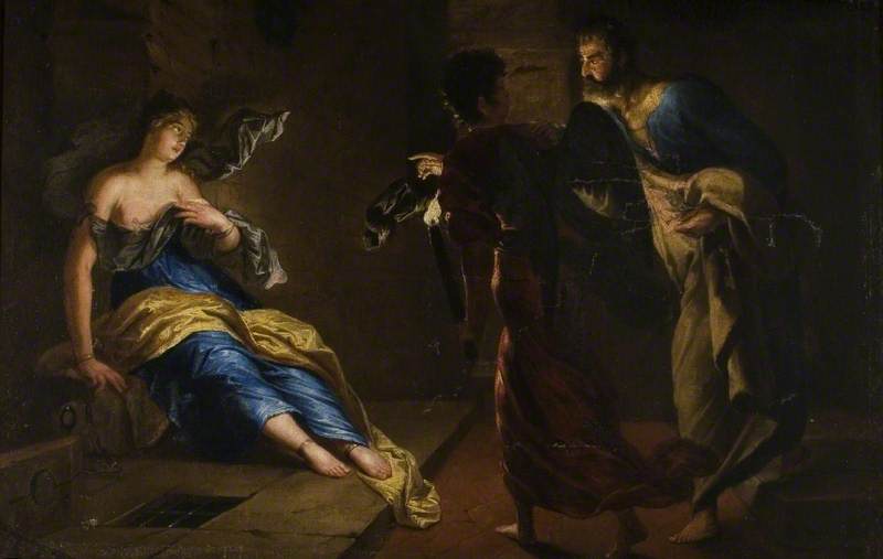 Sainte Agathe guérie par saint Pierre - Gerrit van Honthorst image 1 copie de tableau peinte à la main