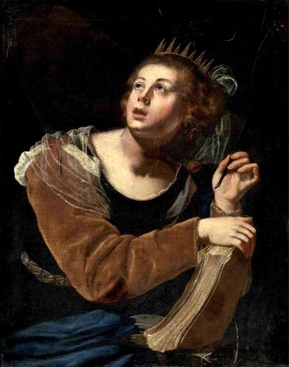 Sainte Catherine d'Alexandrie - Artemisia Gentileschi image 1 tableau peint à l’huile sur toile