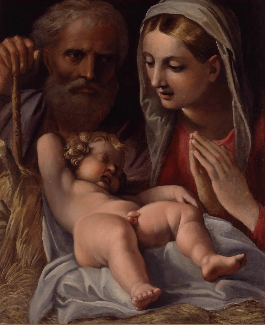 Sainte Famille - Annibale Carracci image 1 reproduction artisanale de tableau