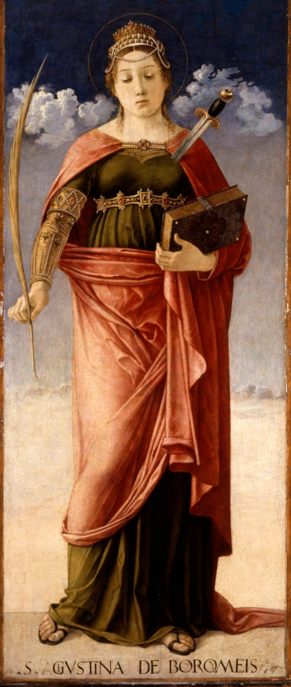 Sainte-Justine Borromée - Giovanni Bellini image 1 reproduction artisanale de tableau