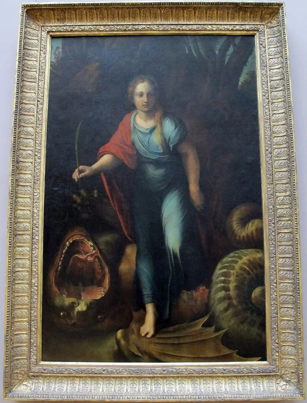 Sainte Marguerite - Raphaël Sanzio image 2 reproduction artisanale de tableau