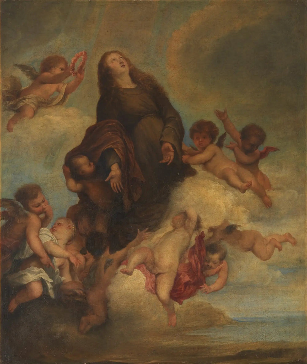 Santa Rosalía de Palermo - Antoine van Dyck image 1 copie de tableau peinte à la main