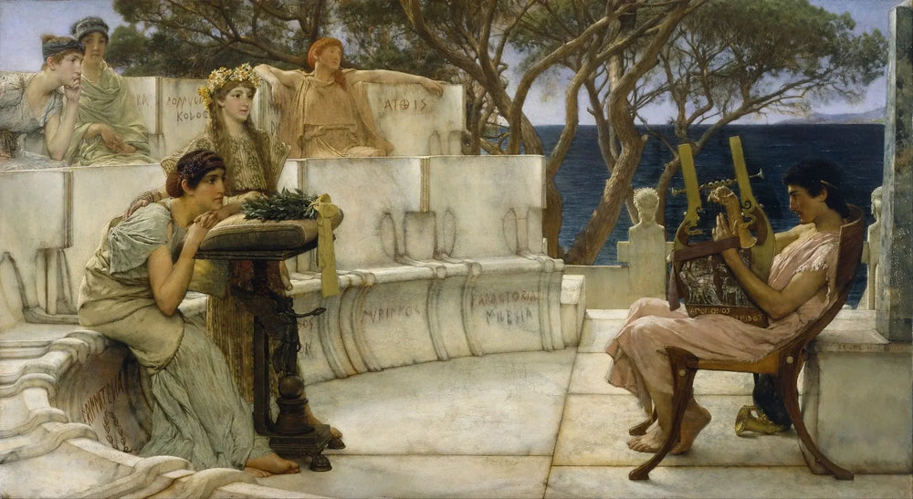 Sappho et Alcée - Lawrence Alma-Tadema image 1 reproduction artisanale de tableau