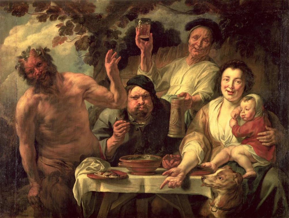 Satyre et le Paysan - Jacob Jordaens image 1 reproduction réalisée par Alpha Reproduction
