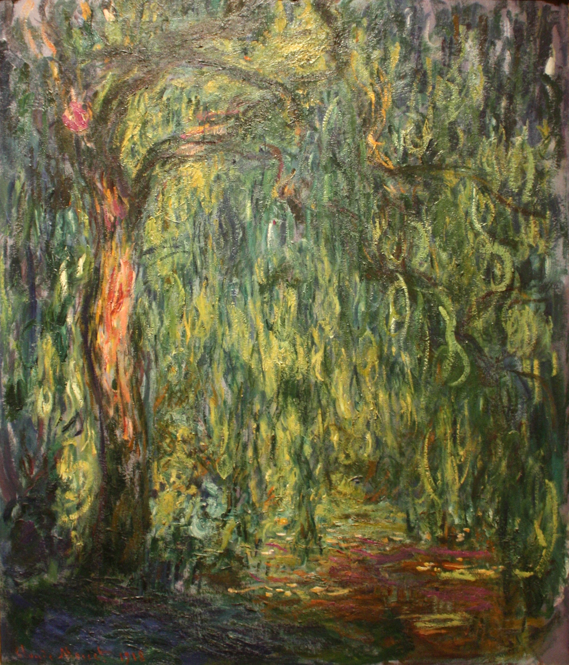 Saule pleureur de Claude Monet, 1918 – Columbus Museum of Art 1991.001.041, Wildenstein 1869