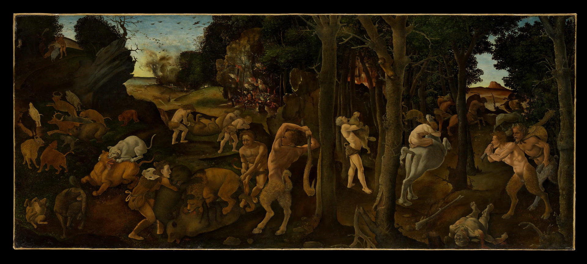 Une scène de chasse - Piero di Cosimo (Piero di Lorenzo di Piero d'Antonio)