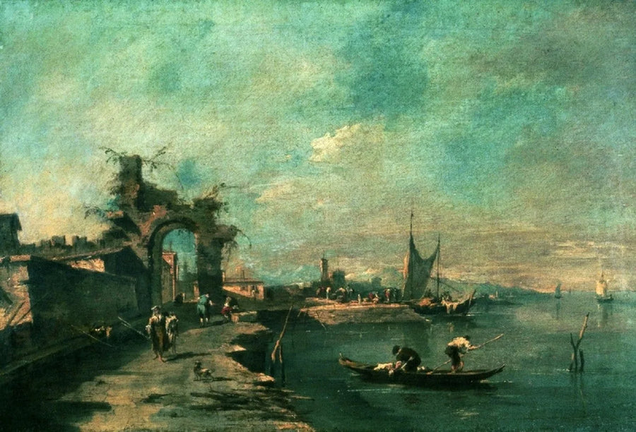 Scène côtière - Francesco Guardi image 1 reproduction réalisée par Alpha Reproduction