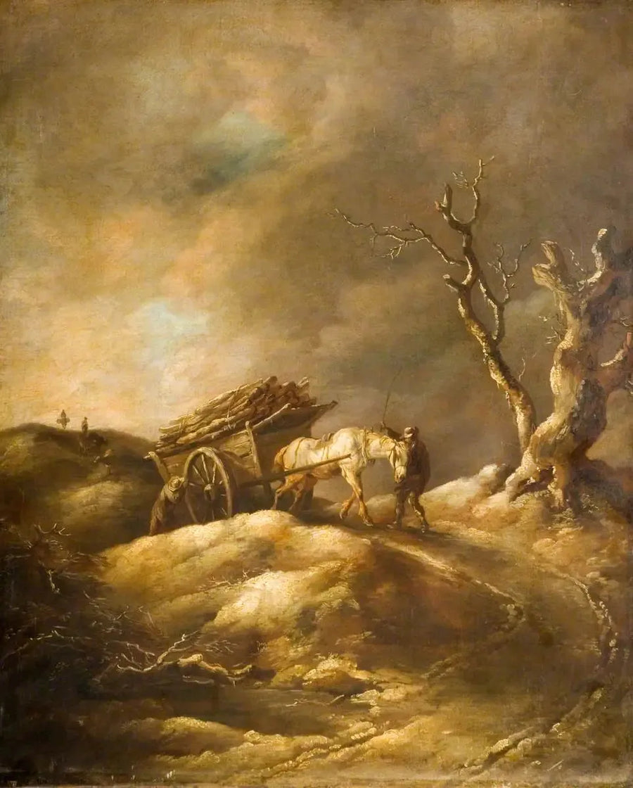 مشهد شتوي مع حصان وعربة - توماس غينسبورو