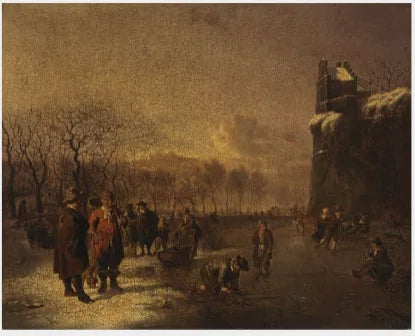 Scène sur la glace - Adriaen van de Velde