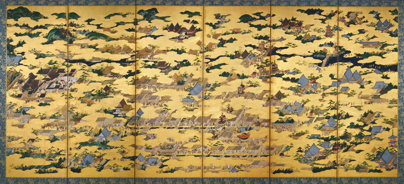 Scènes à l’intérieur et autour de Kyoto - Kanō Eitoku