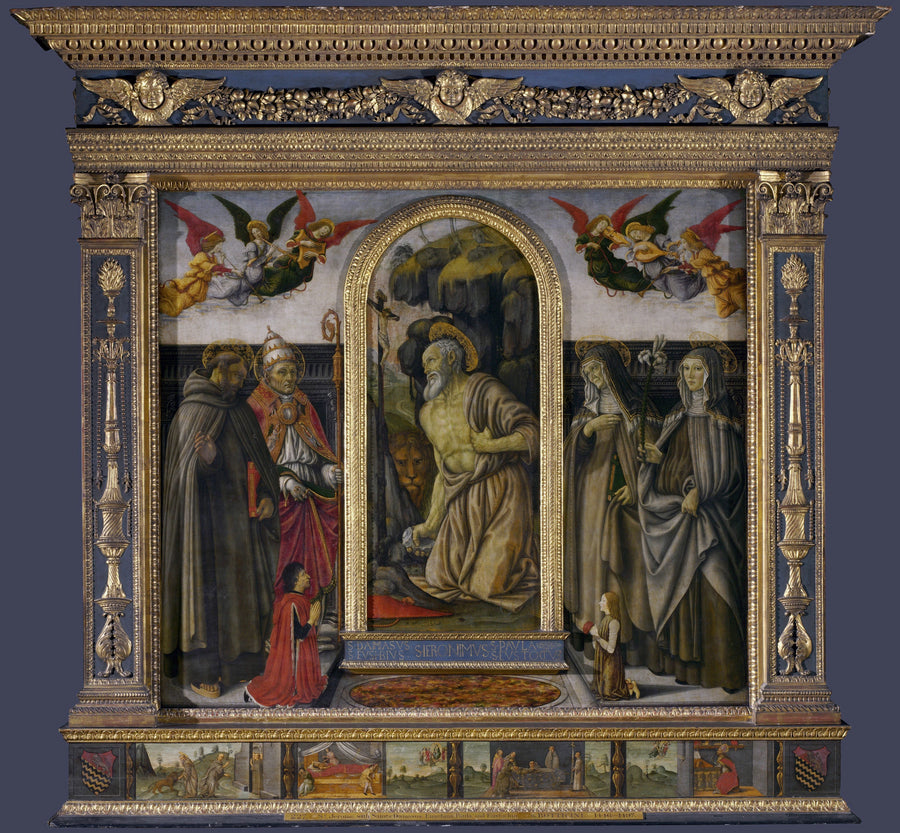 Scènes de la vie de saint Jérôme : Prédelle - Francesco Botticini