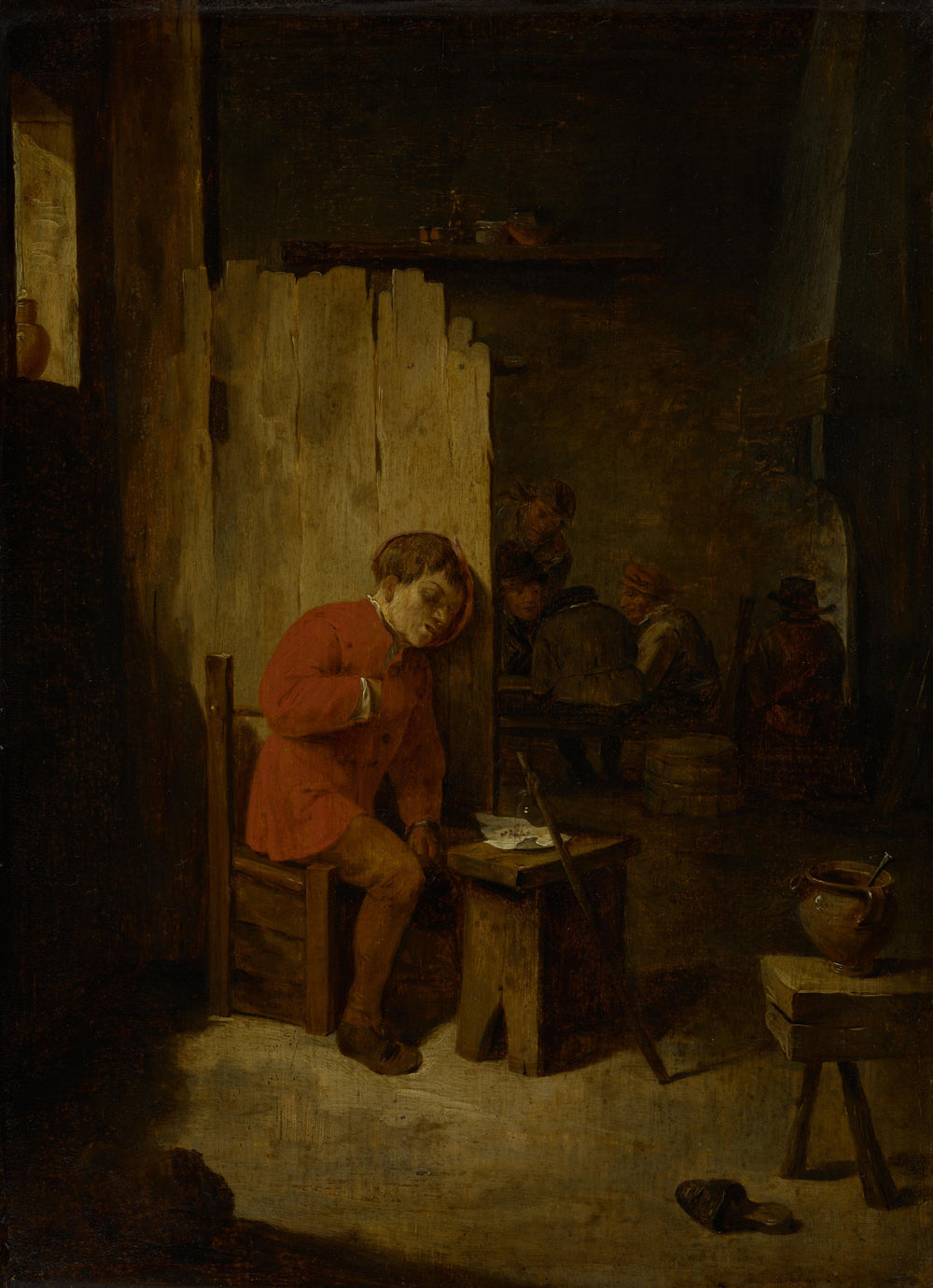 Schlafender Bauer - Adriaen Brouwer