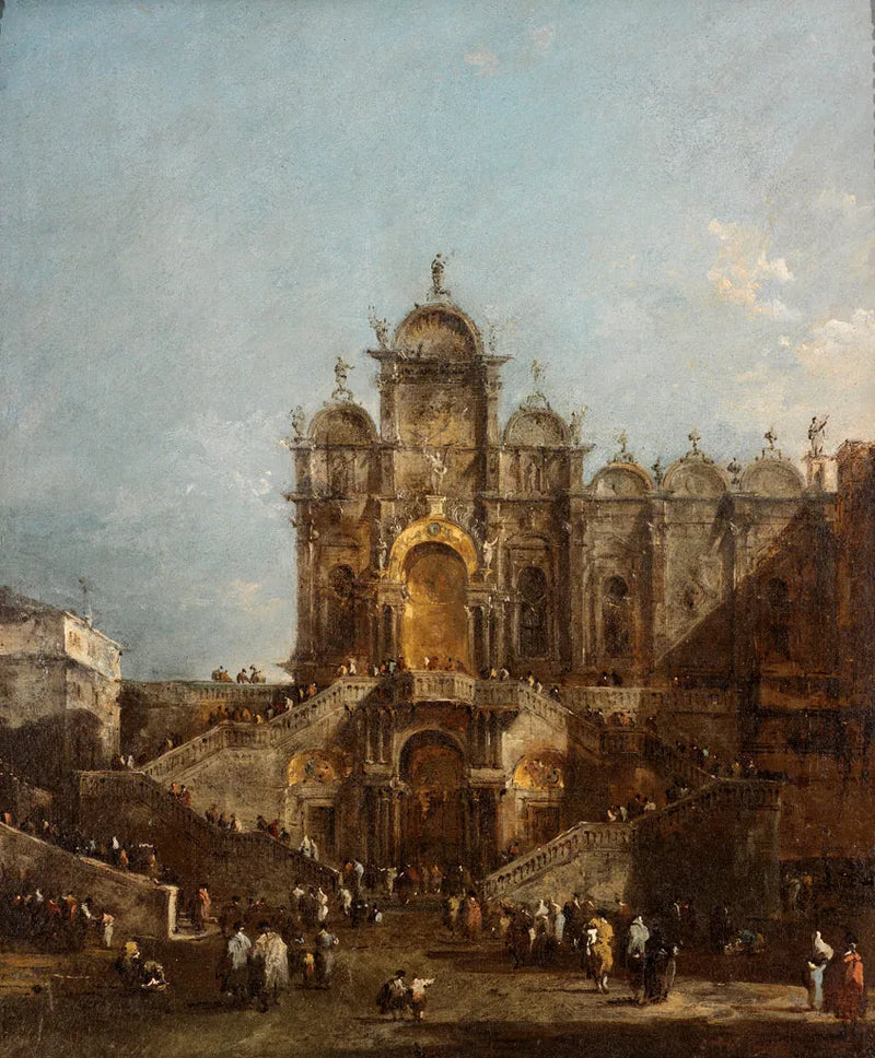 مدرسة سان ماركو مع لوجيا التي أقيمت لبركة البابا بيوس السادس في 19 مايو 1782، كامبو سان زانيبولو - فرانشيسكو غاردي