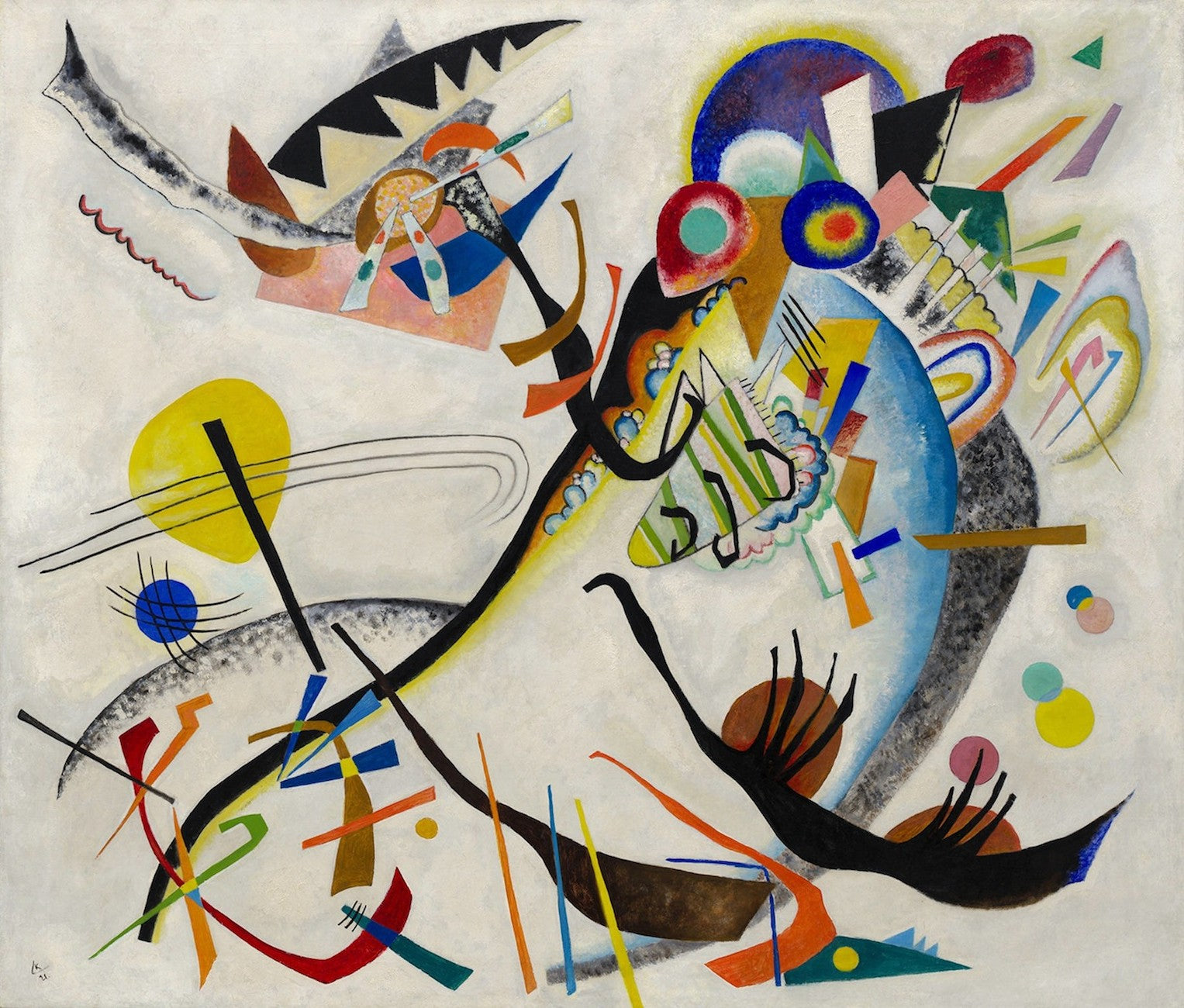 Segment bleu - Vassily Kandinsky image 1 copie de tableau peinte à la main