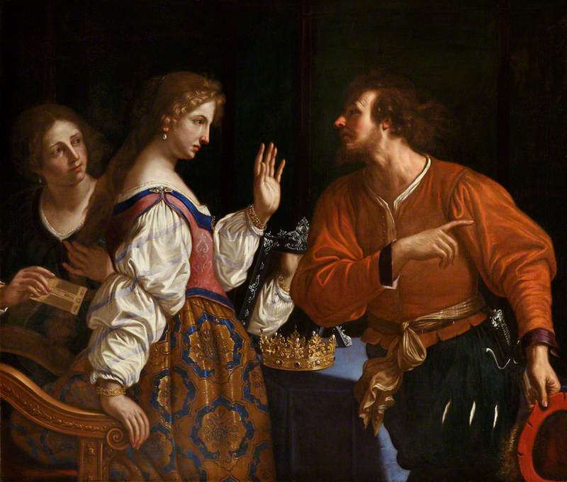 Sémiramis recevant la nouvelle de la chute de Babylone - Guercino image 1 reproduction artisanale de tableau