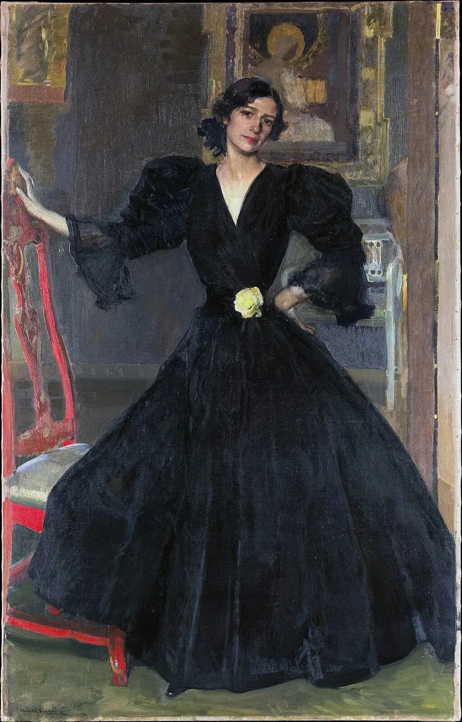سيدة سورولا (كلوتيلد غارسيا ديل كاستيلو، 1865-1929) بالأسود - خواكين سورولا