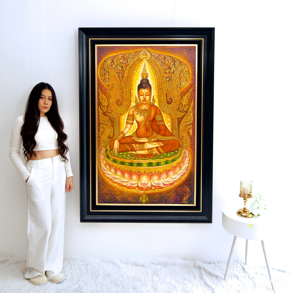 Serenity of the Buddha - Siwakorn | 80 x 130 cm Reproductions de tableaux à la peinture à l’huile