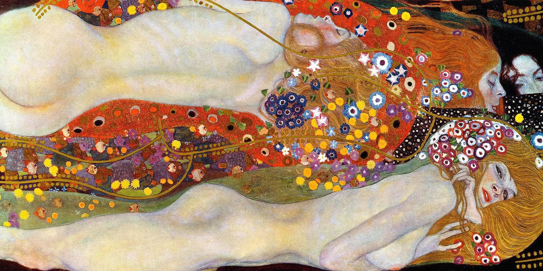 Reproduction du tableau « Serpents d'eau II - Gustav Klimt » par Alpha Reproduction en peinture à l’huile
