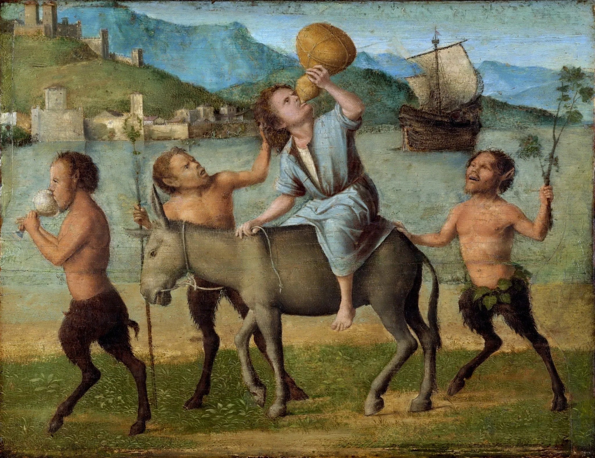 Silène et Satyre - Cima da Conegliano image 1 tableau peint à l’huile sur toile