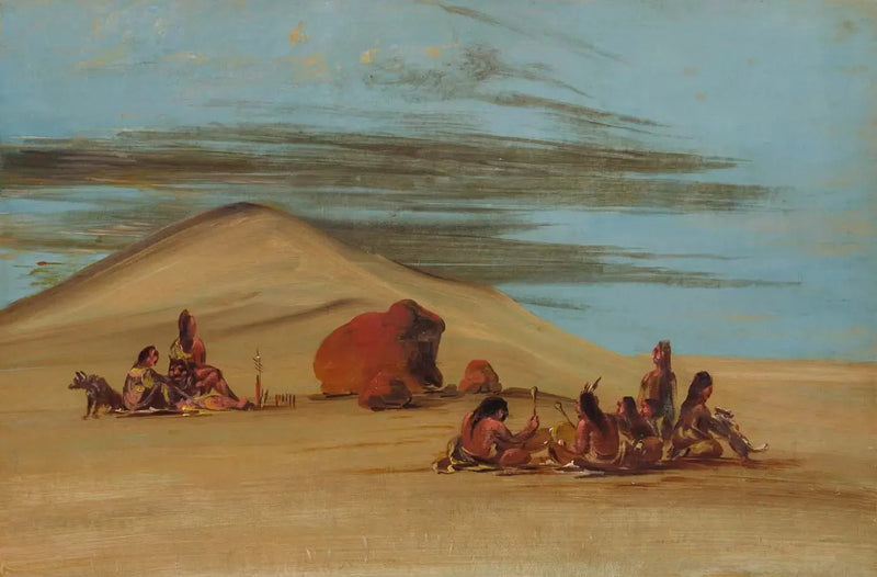 سيو في عبادة عند Red Boulders - جورج كاتلين