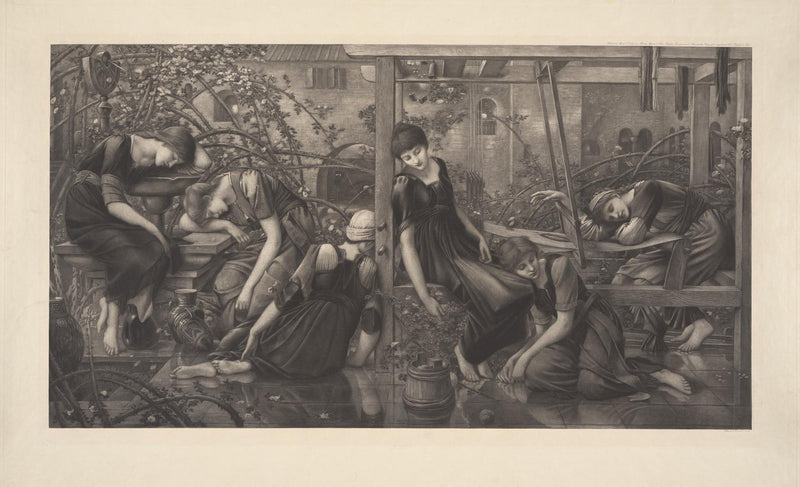 La Cour du Jardin, petite version - Edward Burne-Jones
