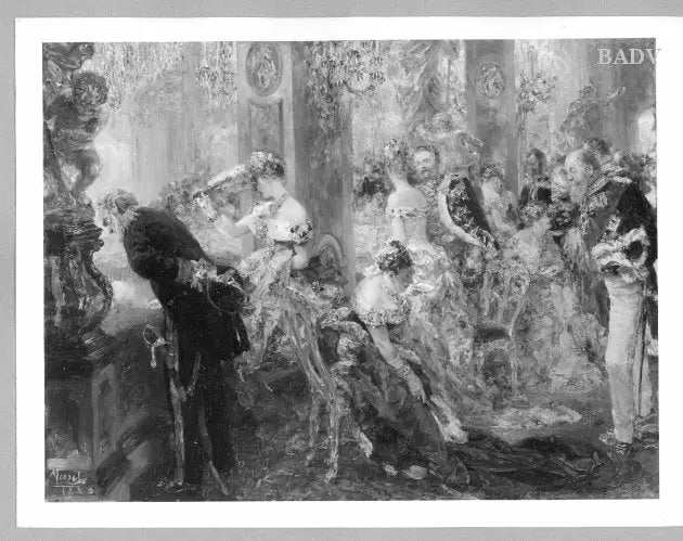 Société « Dans la salle blanche » - Adolph von Menzel - Alpha Reproduction