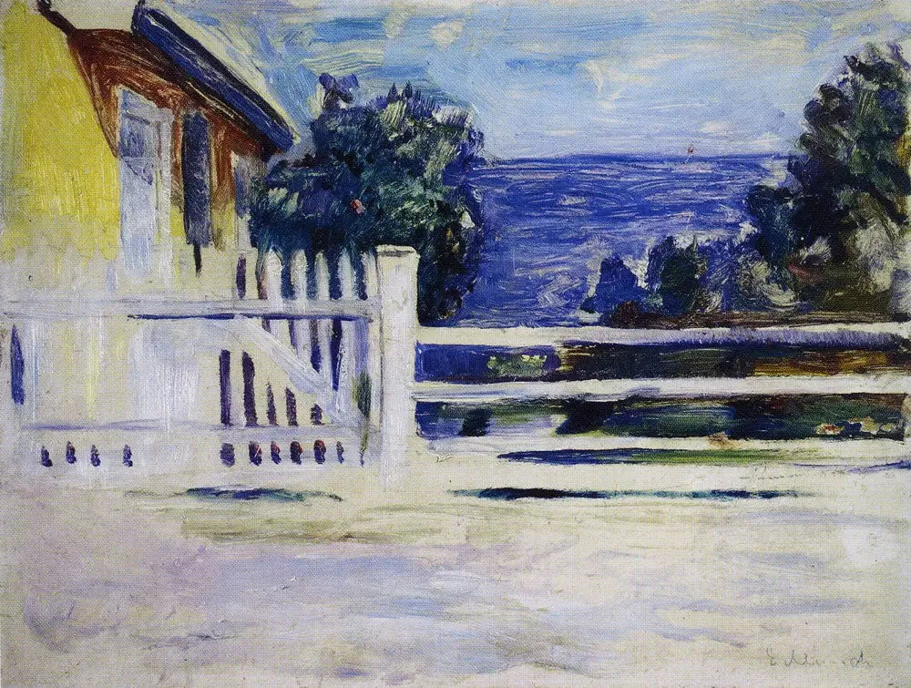 Soirée d'été à Åsgårdstrand - Edvard Munch image 1 reproduction artisanale de tableau