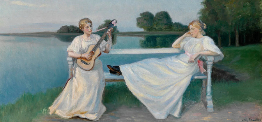 Soirée d'été à Skagen. - Michael Peter Ancher