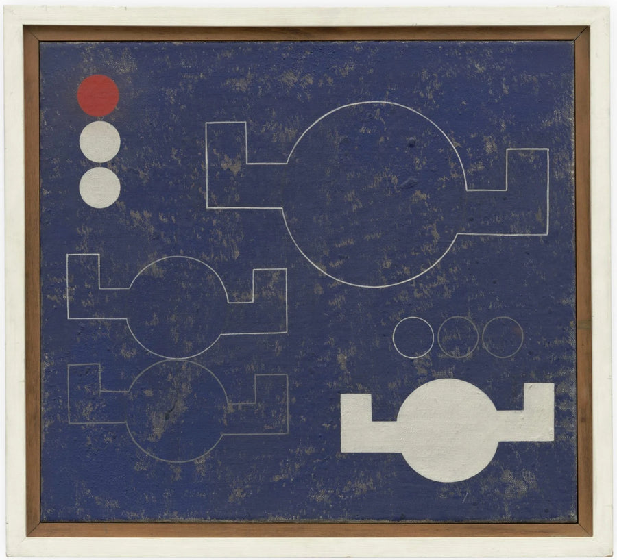 Composition à cercles-à-bras angulaires en lignes et plans - Sophie Taeuber-Arp