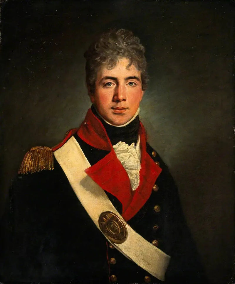 نقيب ثاني (لاحقًا لواء عام) آدم فايف كروفورد (1787–1864)، المدفعية الملكية - هنري ريبورن