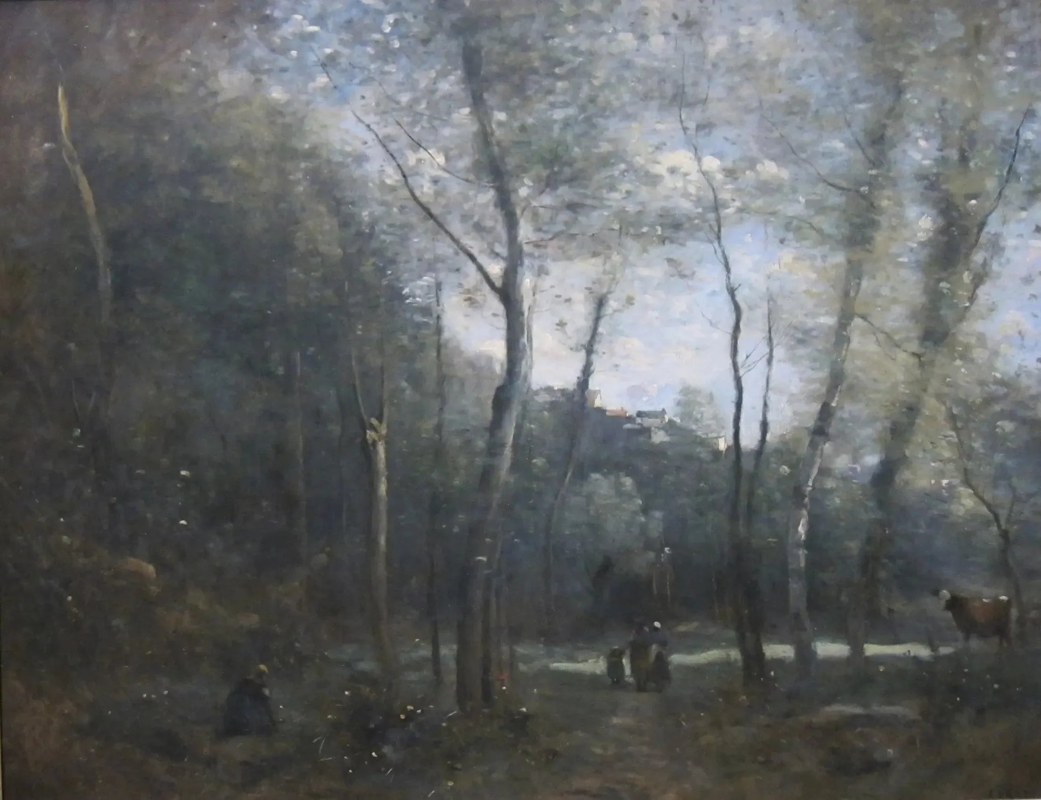 Souvenir d'une prairie à Brunoy - Jean-Baptiste Camille Corot image 1 reproduction artisanale de tableau