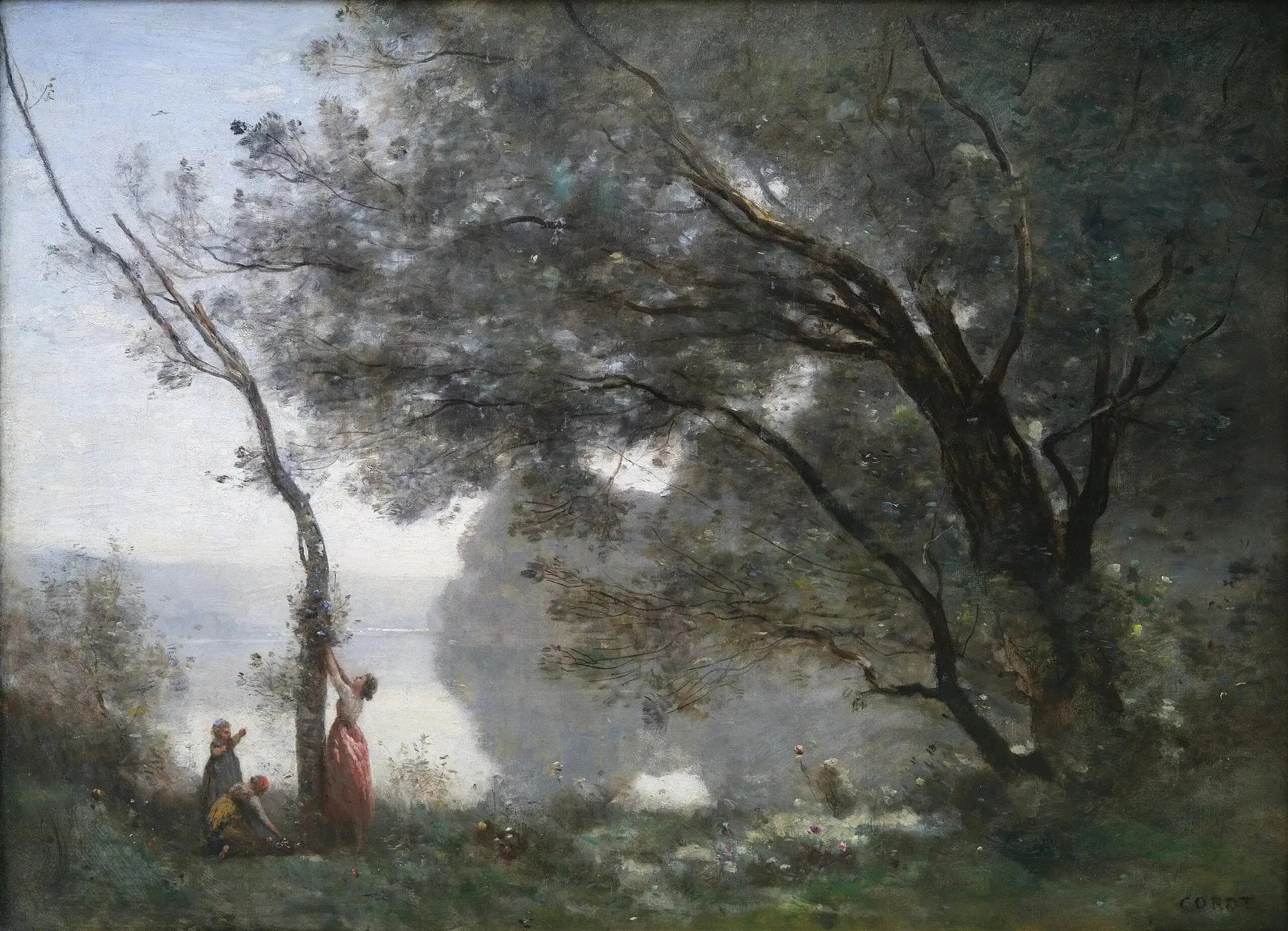 Souvenir de Mortefontaine - Jean-Baptiste Camille Corot image 1 tableau peint à l’huile sur toile