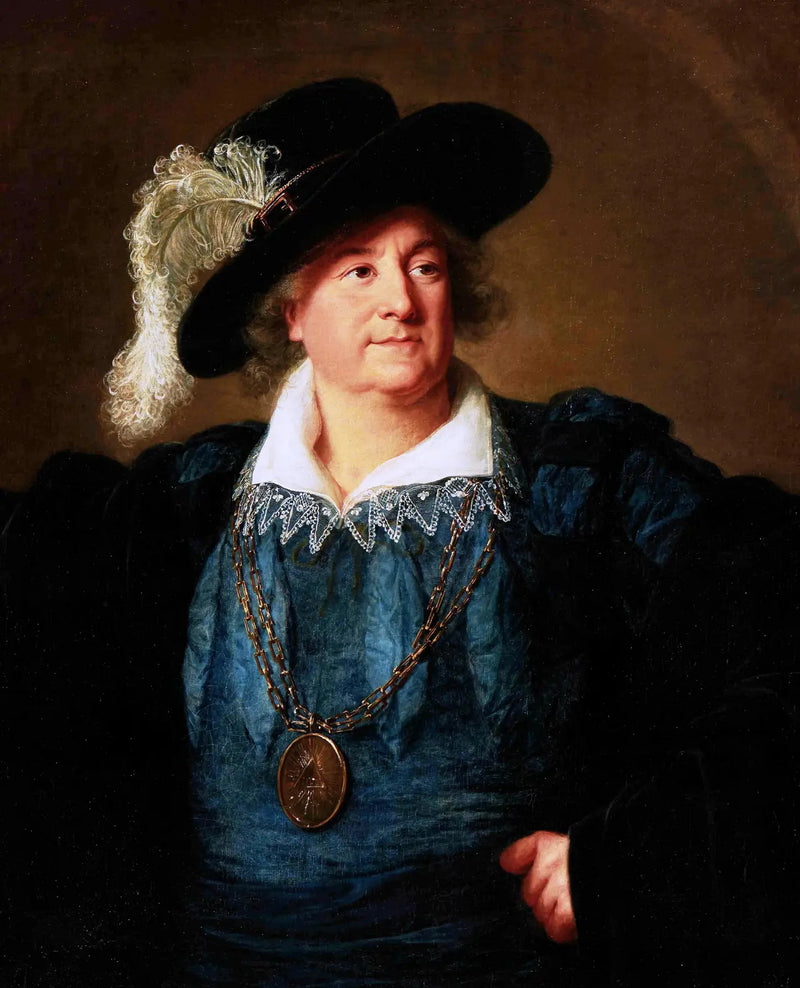 ستانيسلاس أوغسطس مع شعار البنّاء على صدره - إليزابيث فيجيه لو برون