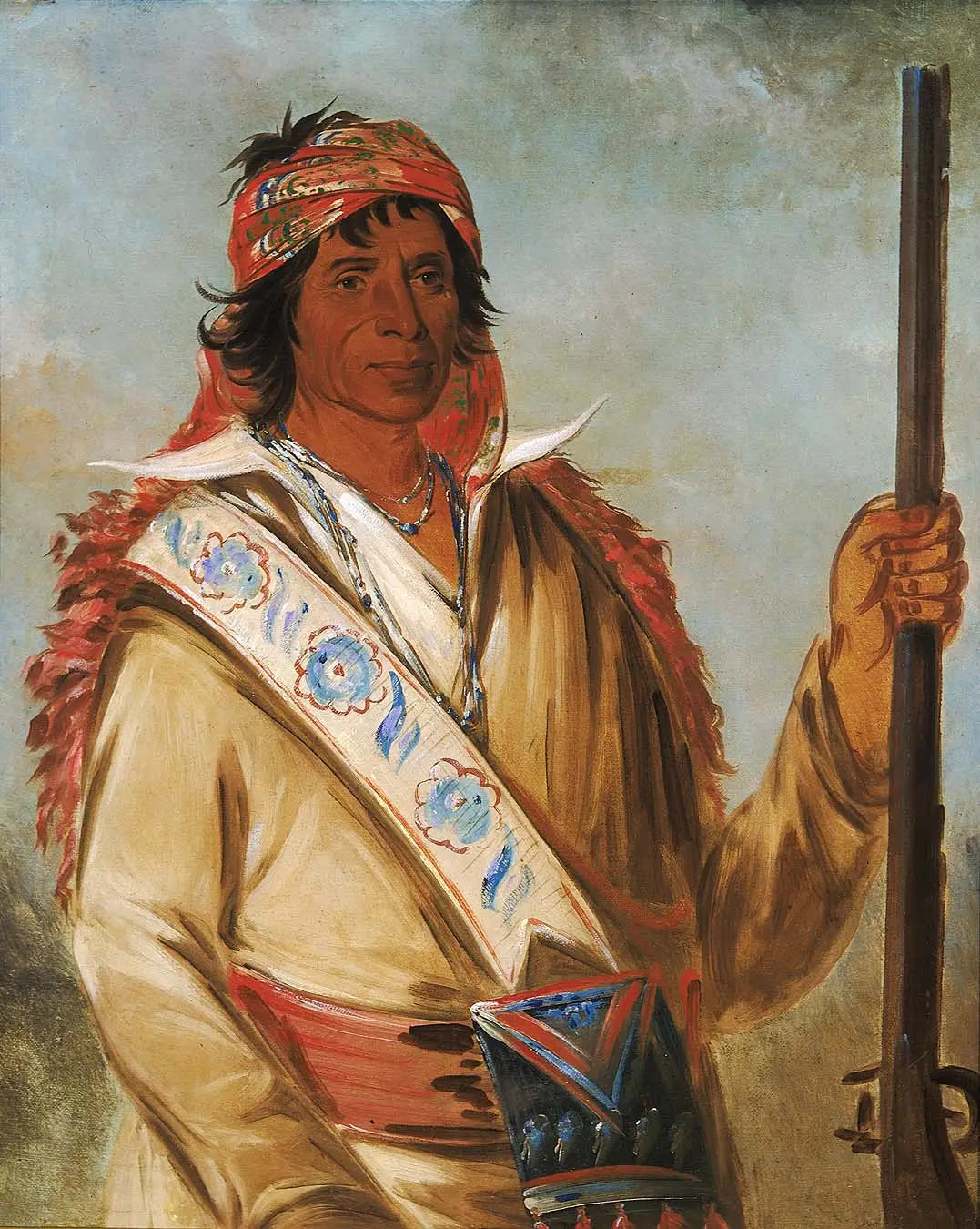 Steeh-tcha-kó-me-co Grand Roi (appelé Ben Perryman) un chef - George Catlin - Alpha Reproduction
