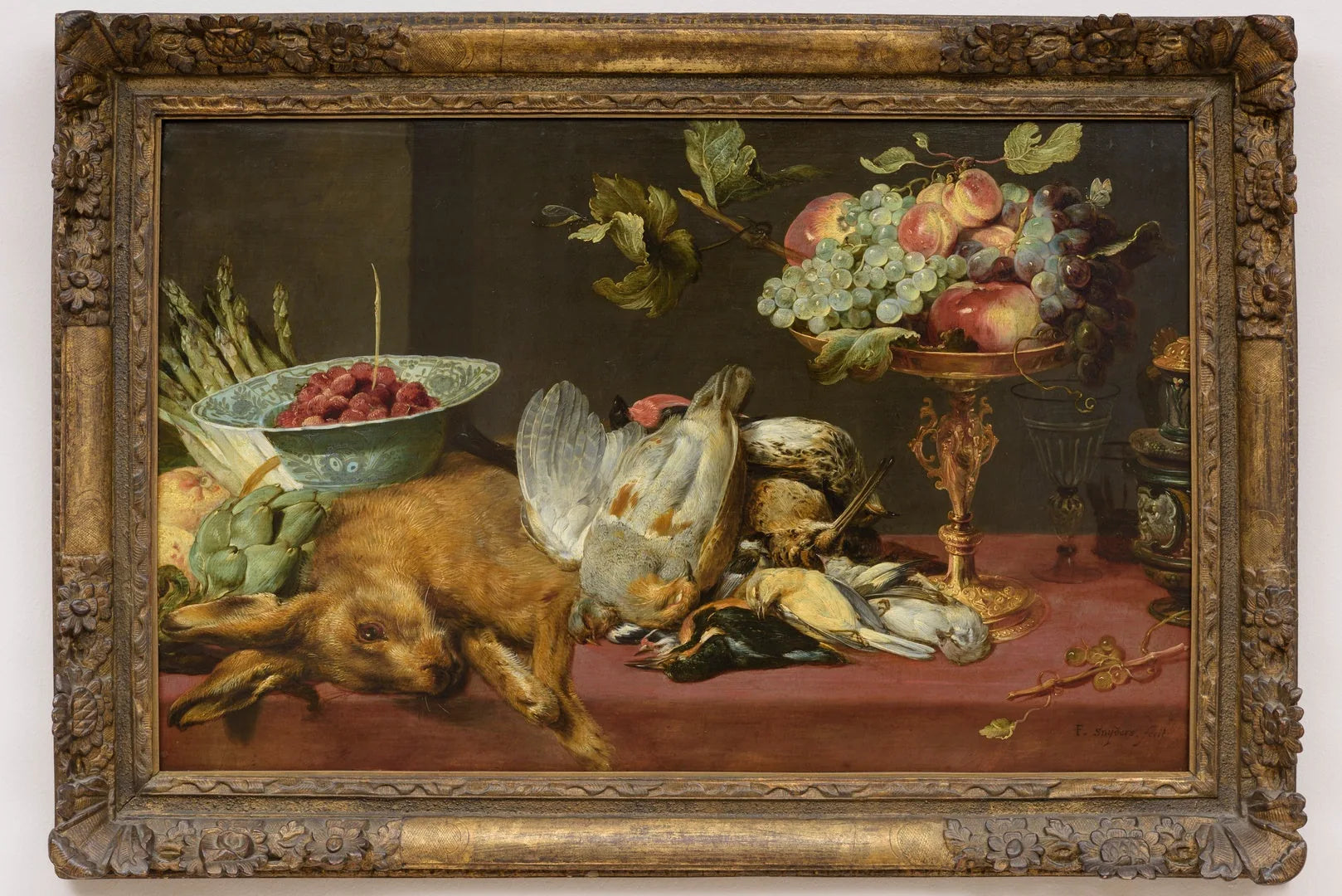 Stilleven met klein wild en vruchten - Frans Snyders image 1 tableau peint à l’huile sur toile
