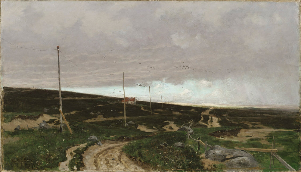 Sur la côte. Motif de Jaeren, Norvège - Frits Thaulow image 1 copie de tableau peinte à la main