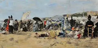على شاطئ تروفيل - يوجين بودان