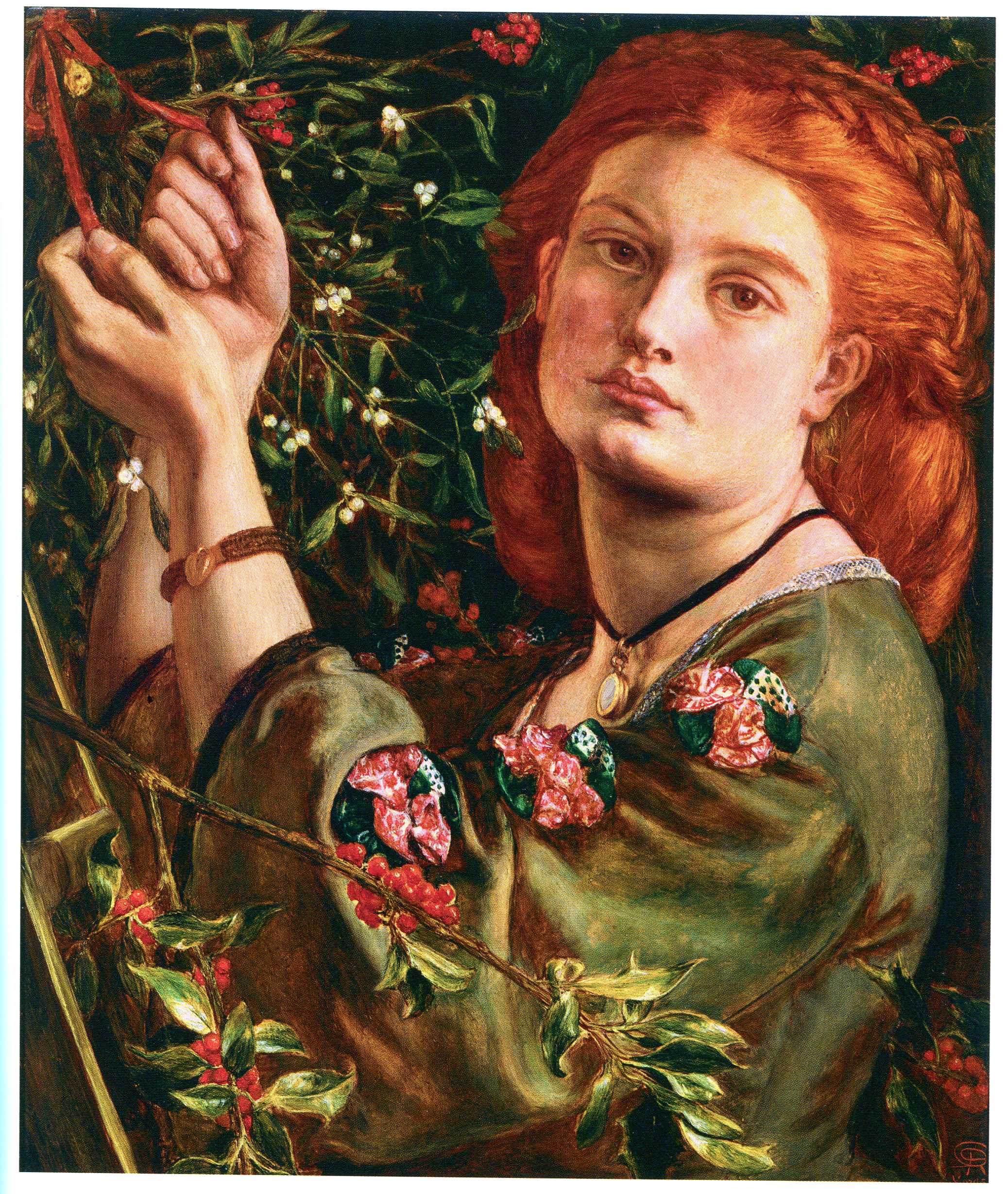 Suspendre le gui - Dante Gabriel Rossetti image 1 reproduction artisanale de tableau