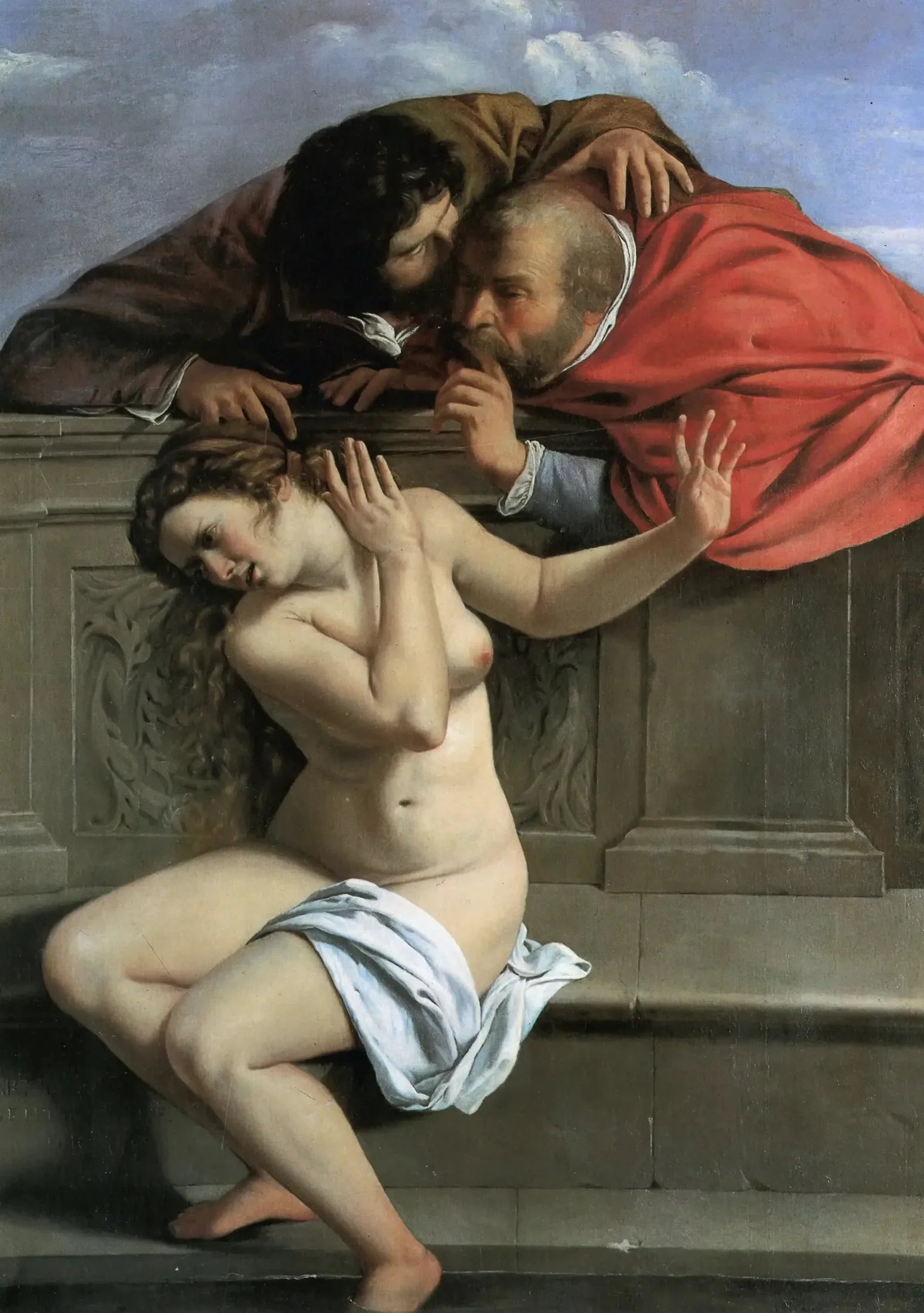 Suzanne et les Vieillards - Artemisia Gentileschi image 1 reproduction artisanale de tableau