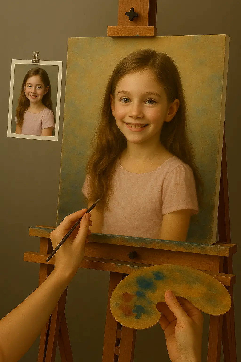 🎨 Tableau personnalisé enfant – Peinture à l’Huile Unique - Alpha Reproduction
