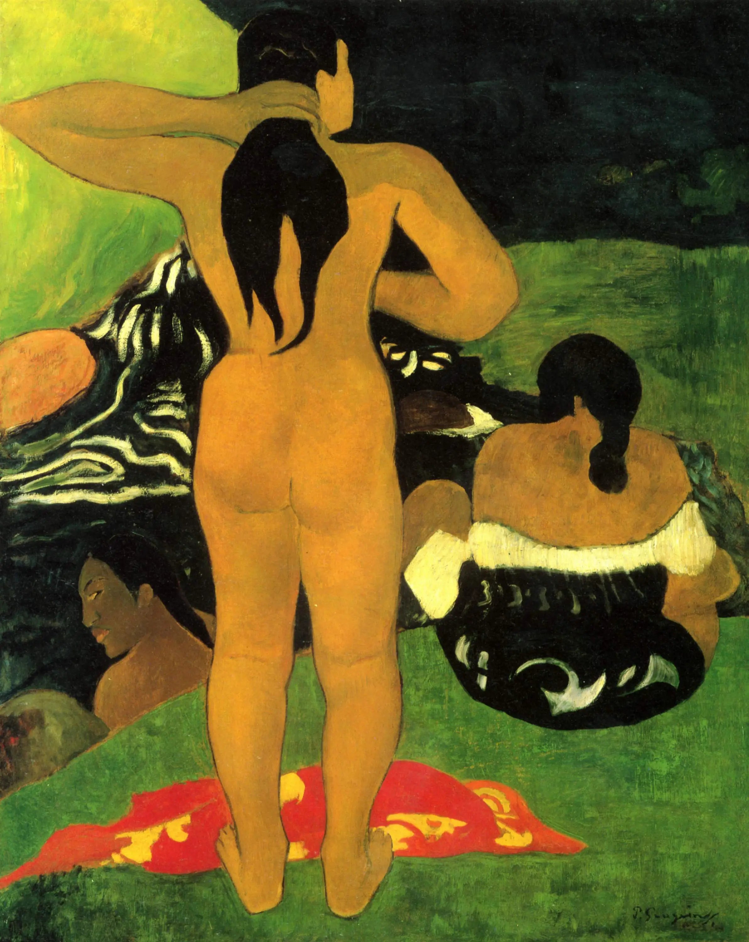 Reproduction du tableau « Tahitiennes sur la plage - Paul Gauguin » par Alpha Reproduction en peinture à l’huile