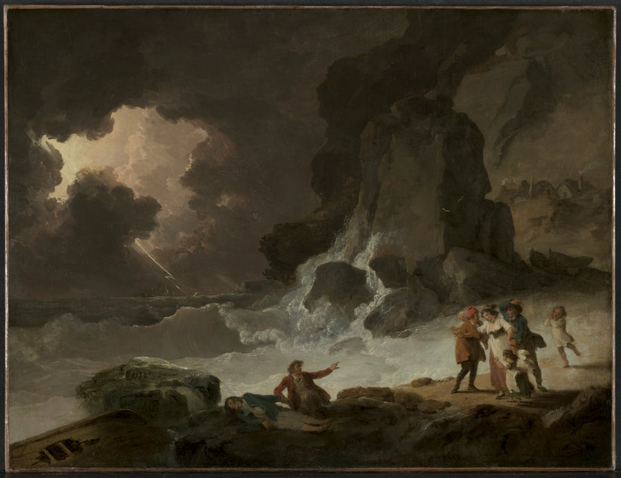 Une tempête derrière l'île de Wight - Julius Caesar Ibbetson