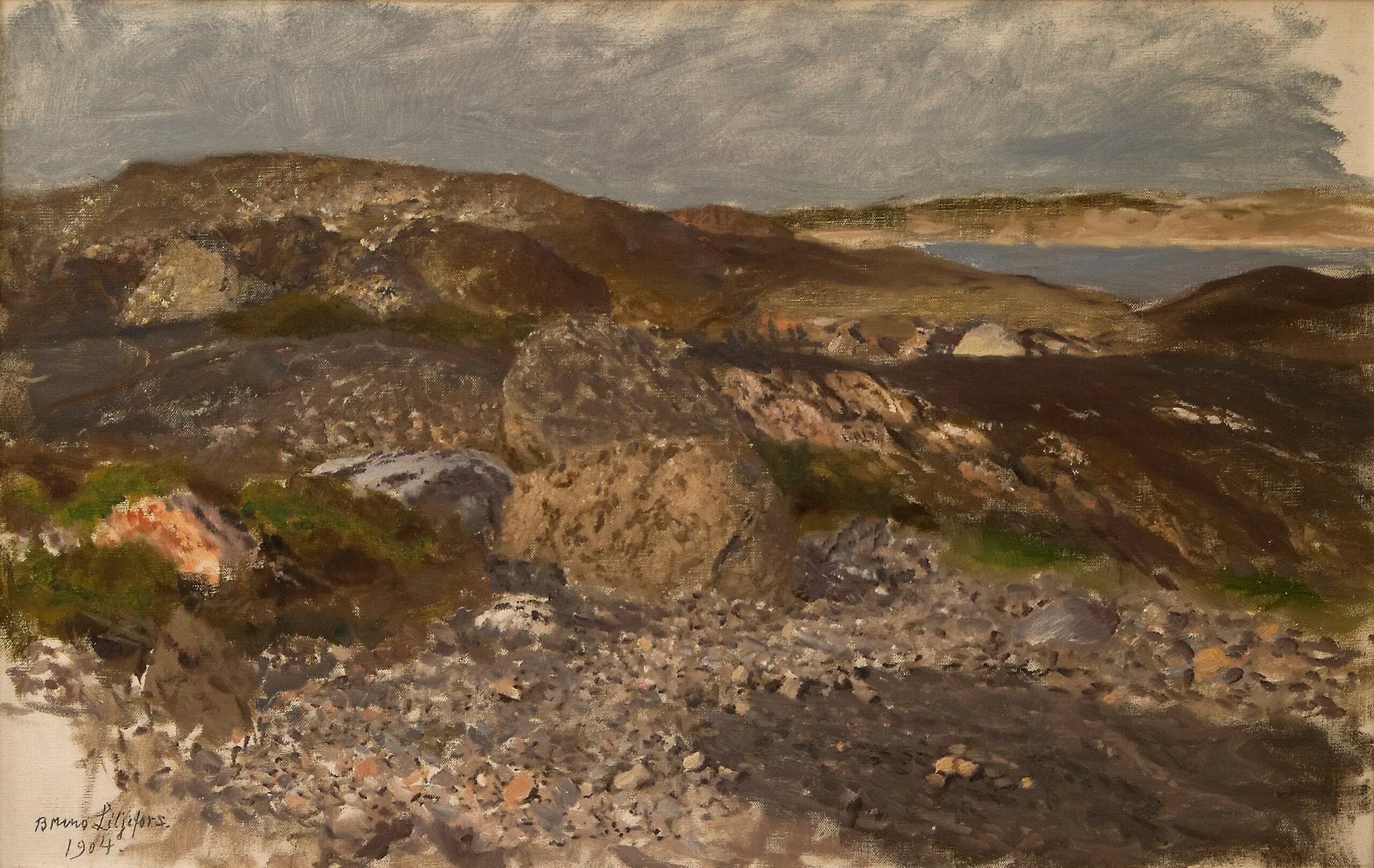 Terrain rocailleux - Bruno Liljefors image 1 copie peinte à la main à l’huile