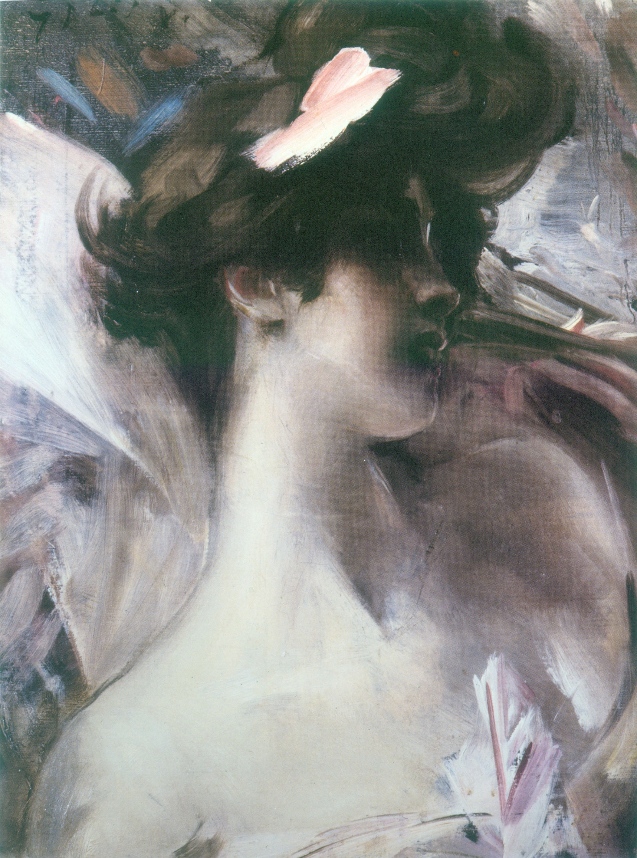 Testa di giovane su fondo rosa - Giovanni Boldini image 1 reproduction réalisée par Alpha Reproduction