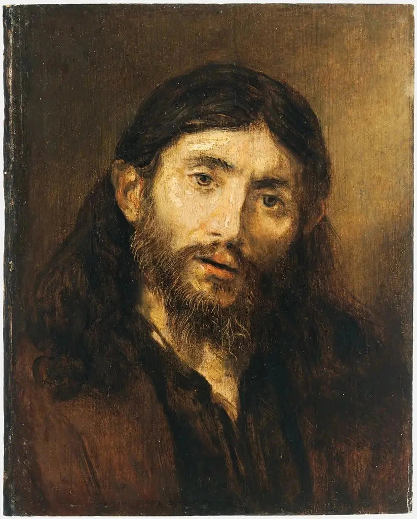 Tête du Christ — Rembrandt, vers 1648–1656, Harvard Art Museums